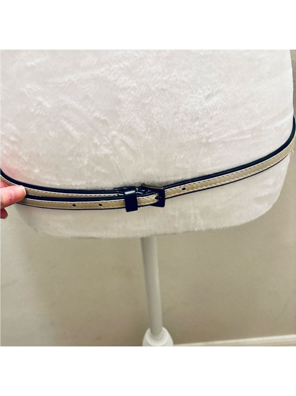 Vintage Women's Arden B. Black and Cream Belt